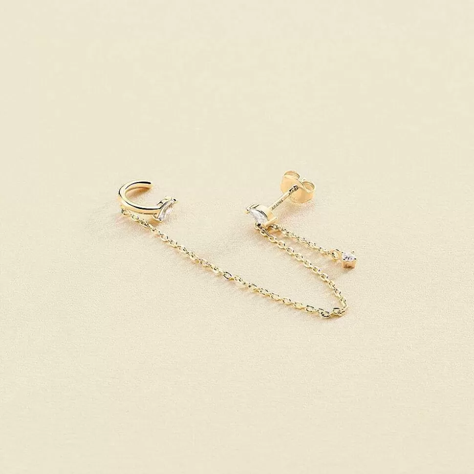 AGATHA Ear Cuff Amas-Crystal/Golden