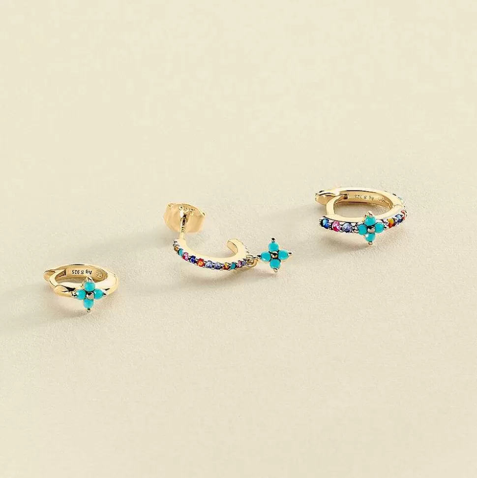 AGATHA Hoop Piercing Mix& Match-Multicolor/Gold