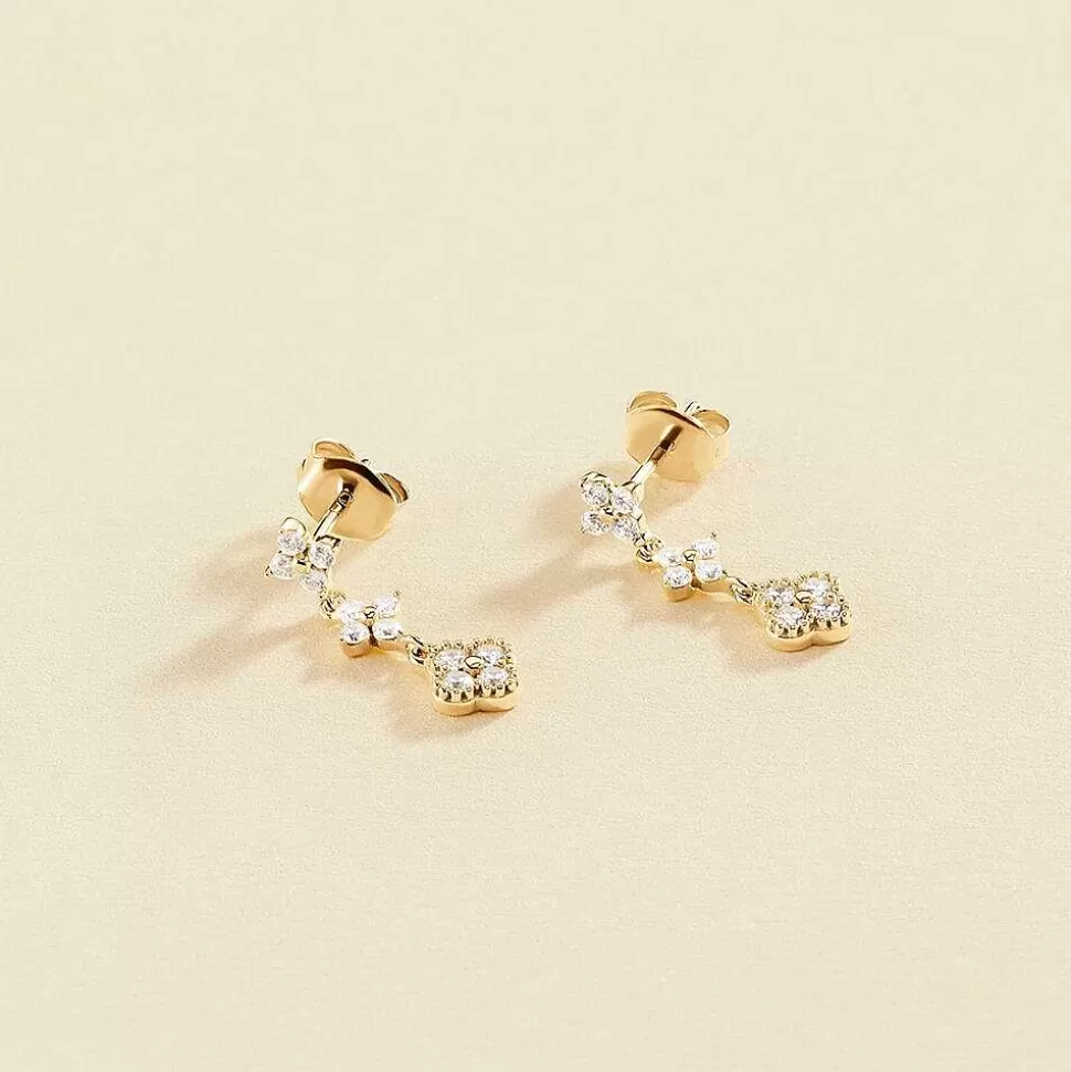 AGATHA Long Earrings Beloved-Crystal/Golden