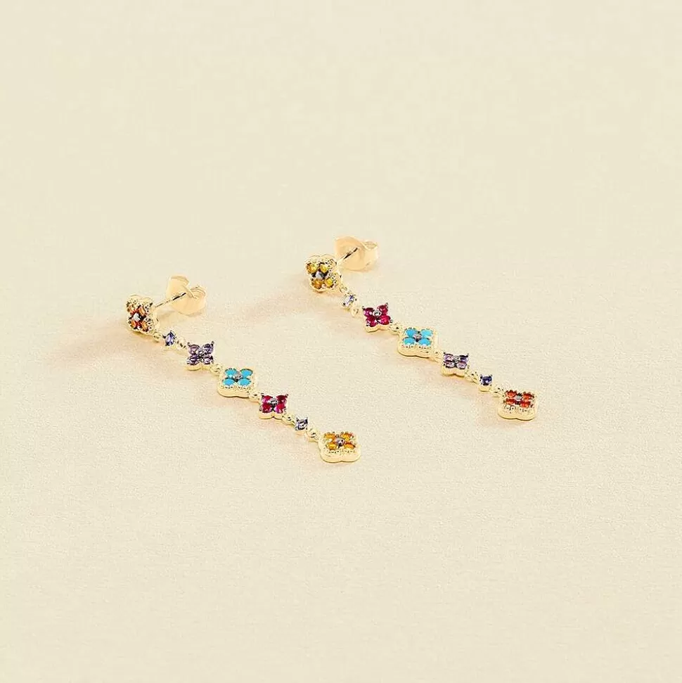 AGATHA Long Earrings Beloved-Multicolor/Gold