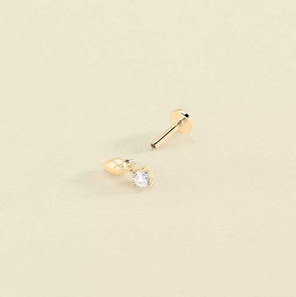 AGATHA Piercing Helix & Tragus Ear2Perrine-Crystal/Golden