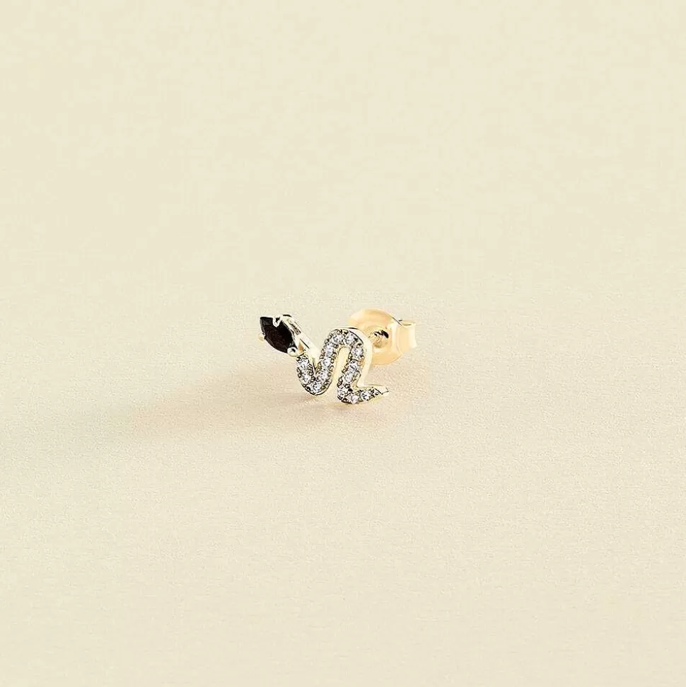 AGATHA Piercing Stud Snaky-Gold/Gun