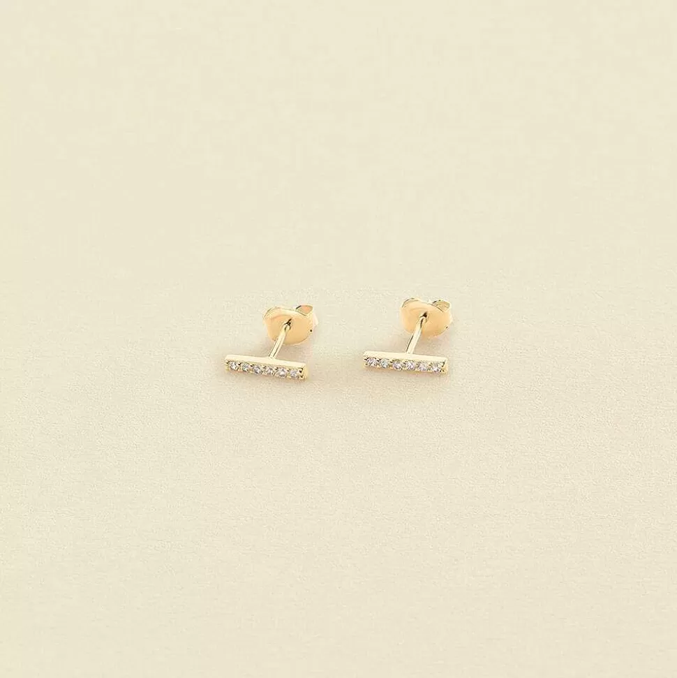 AGATHA Stud Earrings Barshine-Crystal/Golden