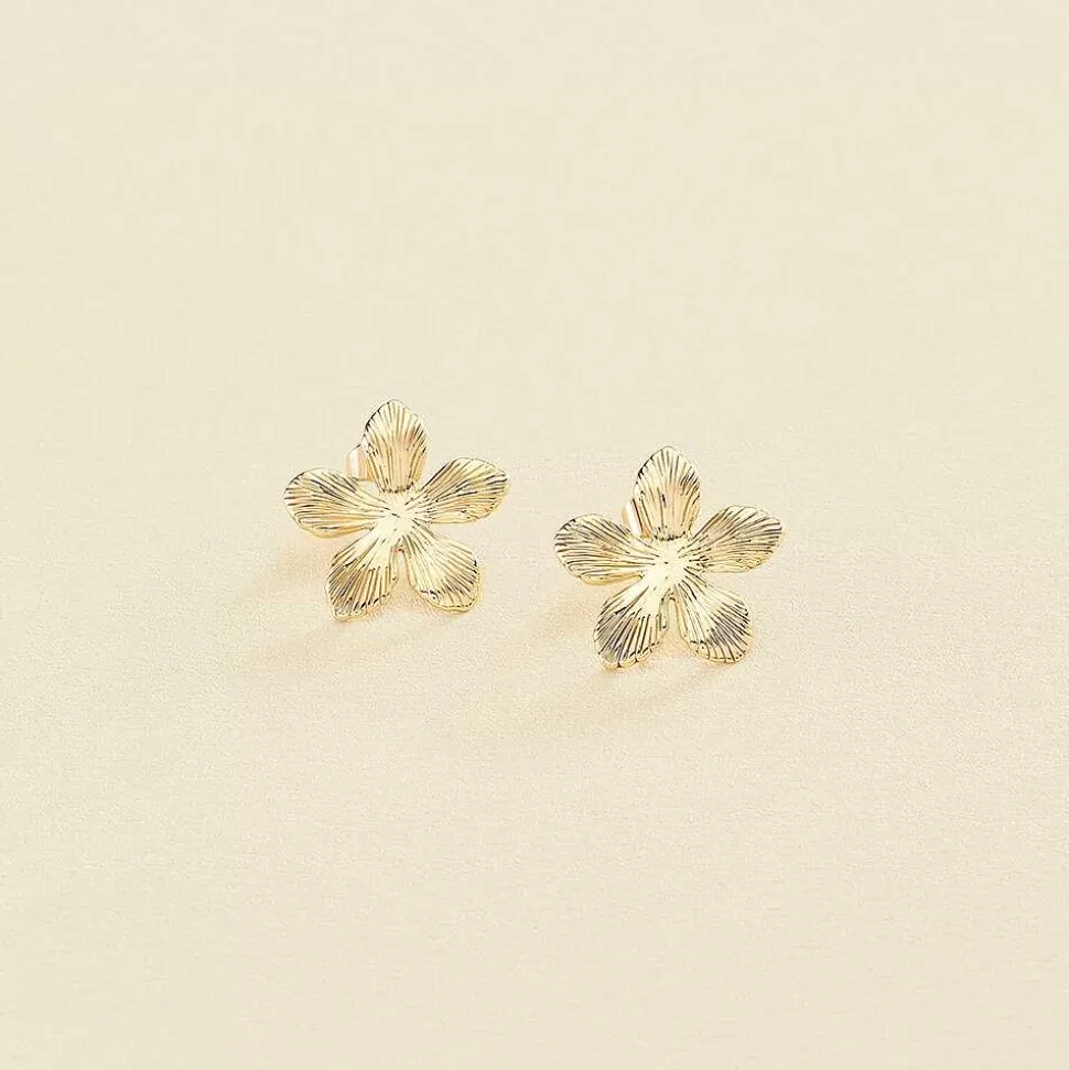 AGATHA Stud Earrings Bloom-Golden