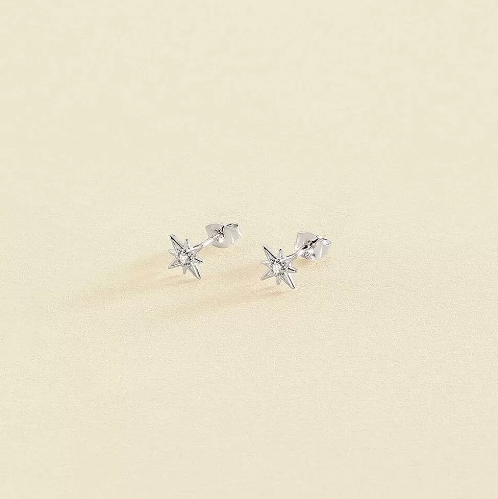 AGATHA Stud Earrings Ourse-Crystal/Silver