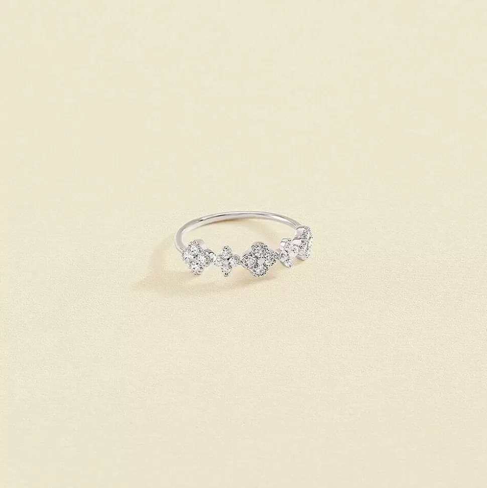 AGATHA Thin Ring Beloved-Crystal/Silver